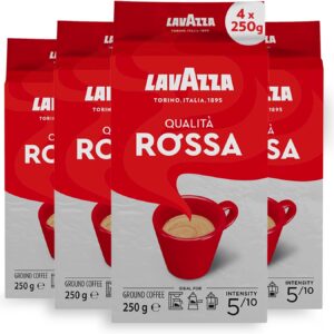 Lavazza Qualità Rossa Ground Coffee - 4 Packs of 250g