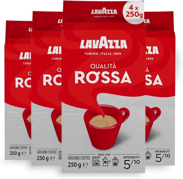 Lavazza Qualità Rossa Ground Coffee - 4 Packs of 250g