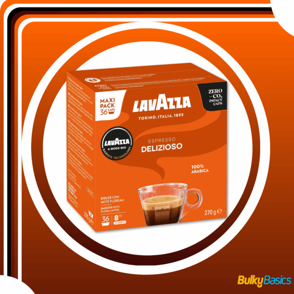 Lavazza, A Modo Mio Delizioso, Coffee Pods Espresso , 100% Arabica, 36 capsules
