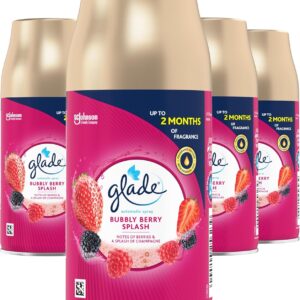 4x Glade Automatic Air Freshener Refills, Berry Splash Spray & Odour Eliminator
