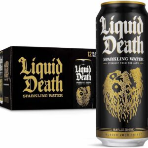 Liquid Death Sparkling Mountain Water, 12 x 500 ml
