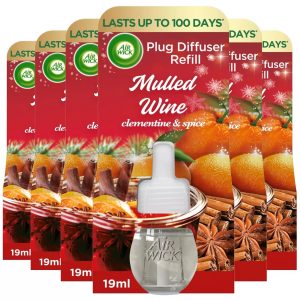 6 x 19ml Air Wick Mulled Wine Clementine & Spice Electrical Plug In Refill