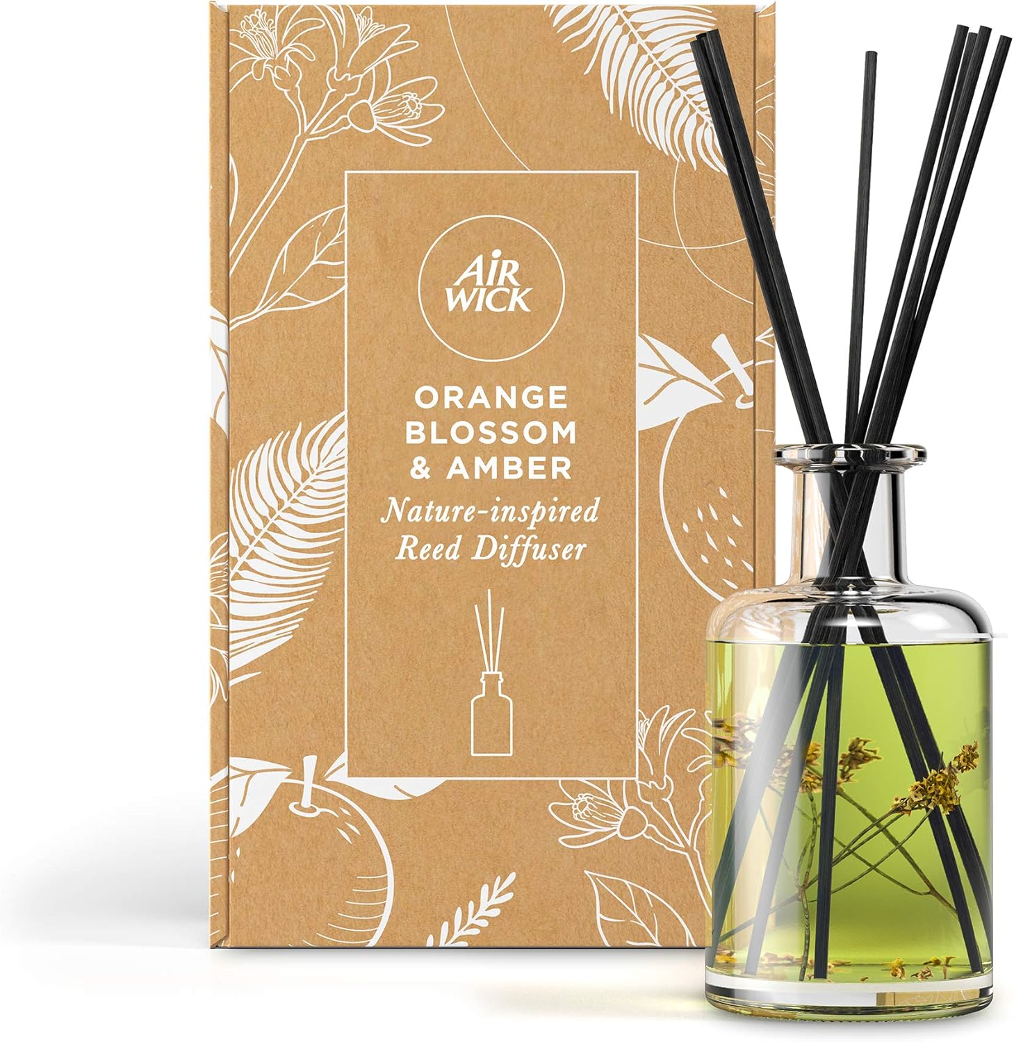 Air Wick Air Freshener Reed Diffuser, Orange Blossom and Amber