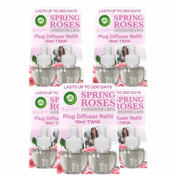 10 x Air Wick Spring Roses Air Freshener Plug In Diffuser Refills - 10 Pack