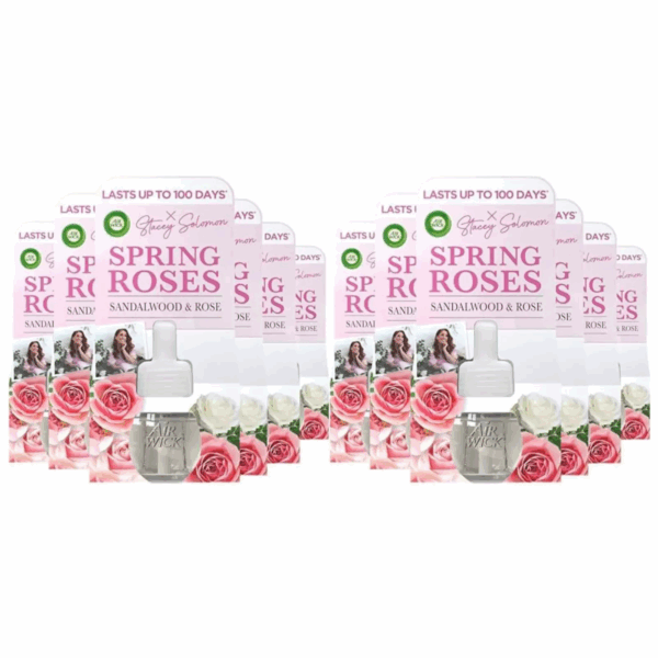 12 x Air Wick Spring Roses Air Freshener Plug In Diffuser Refills - 12 Pack