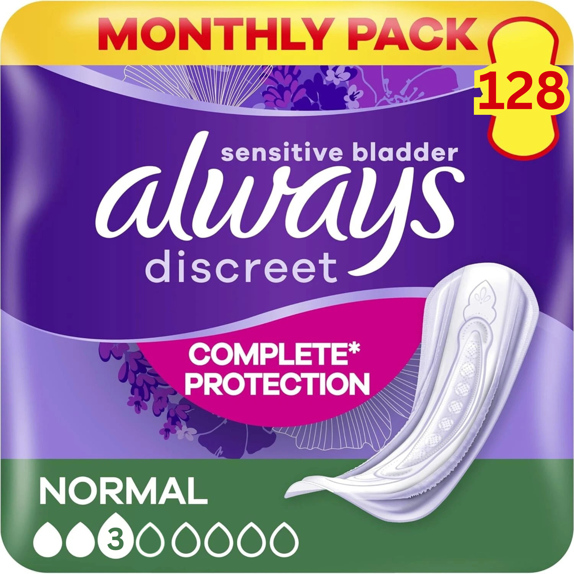 Always Discreet Normal - Absorbency 3 - 128 Pads