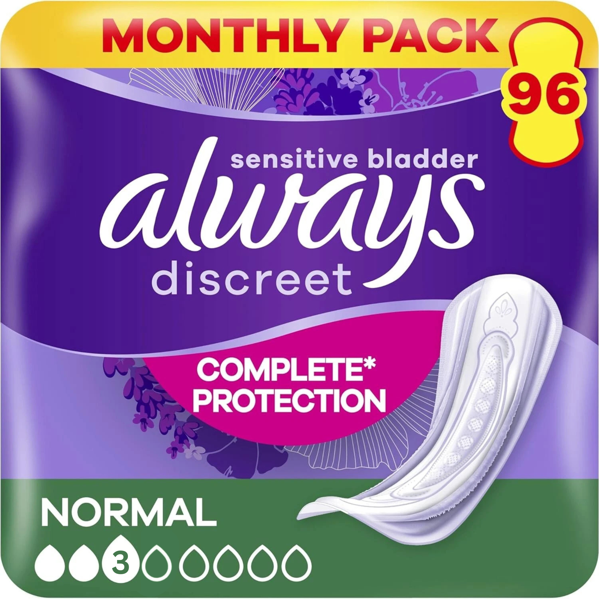 Always Discreet Normal - Absorbency 3 - 96 Pads