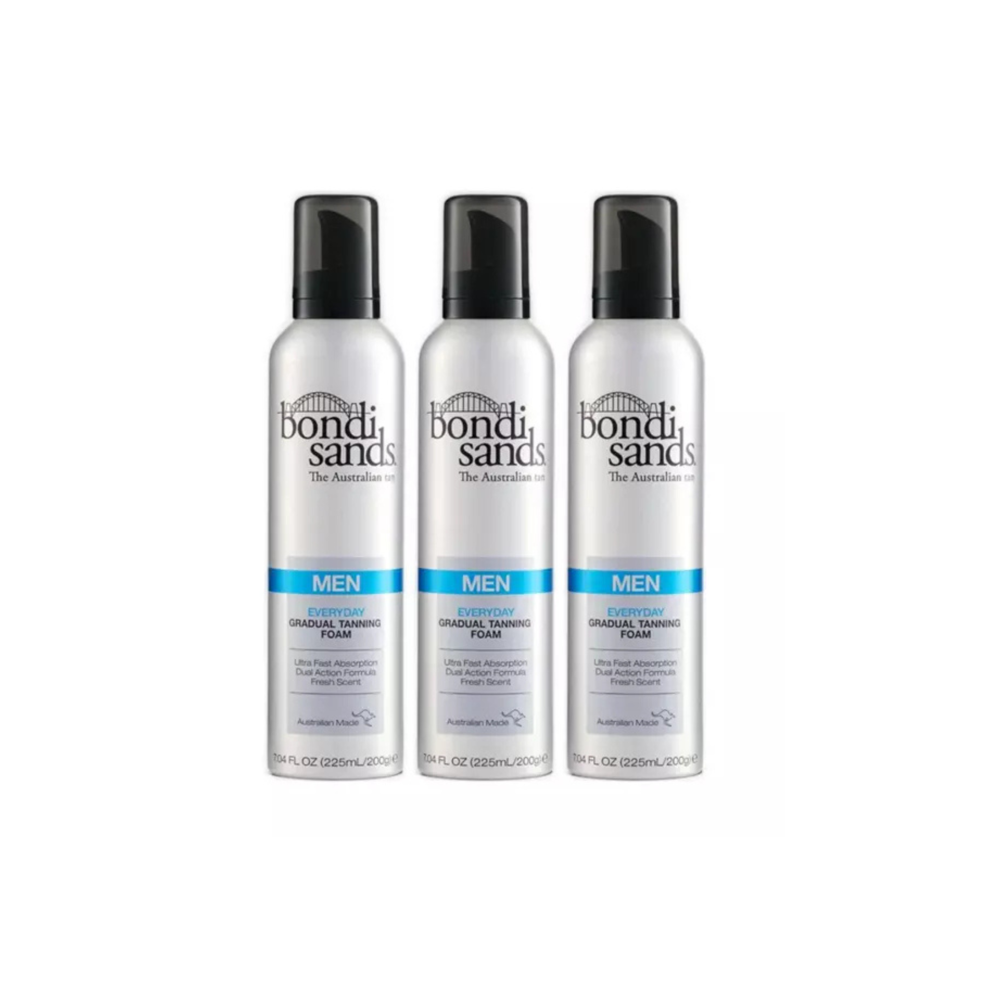 BONDI SANDS Men's Everyday Gradual Tanning Foam 3 x 225ml