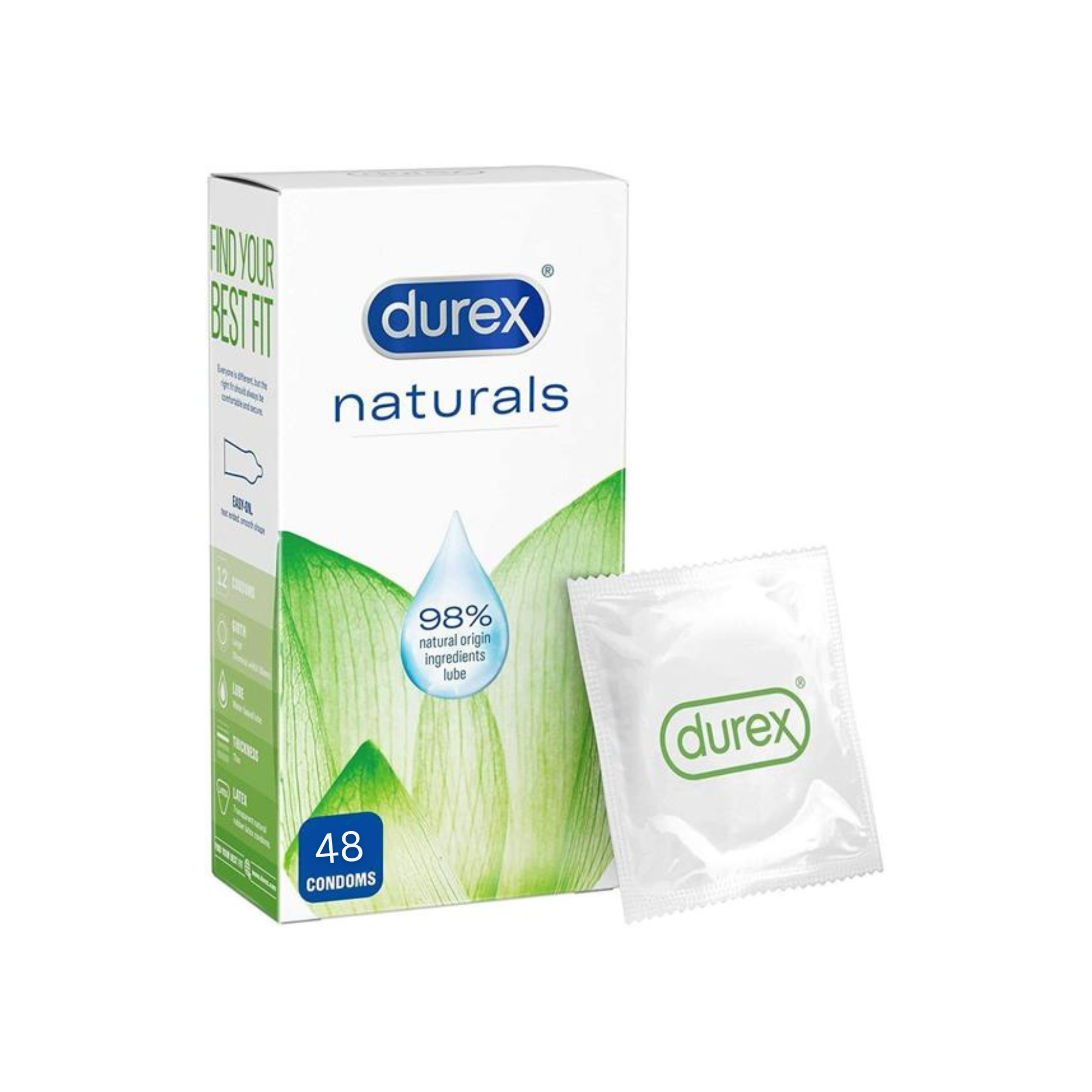Durex Natural Condoms 12 - 24 - 36 - 48 - 60 - 48