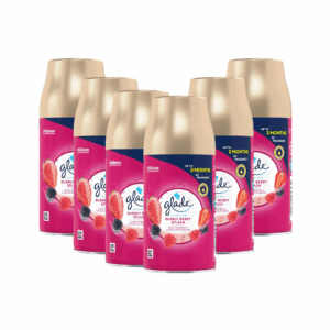 Glade Automatic Air Freshener Refills, Room Spray & Odour Eliminator, Bubbly Berry Splash, Pack of 6 (6 x 269 ml)