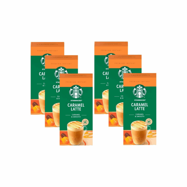 Starbucks Caramel Latte Premium Instant Coffee, 5 Sachets, (Pack of 6, Total 30 Sachets)