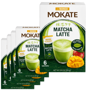 Mokate Matcha Mango Instant Latte Full Case - (30 Sachets)