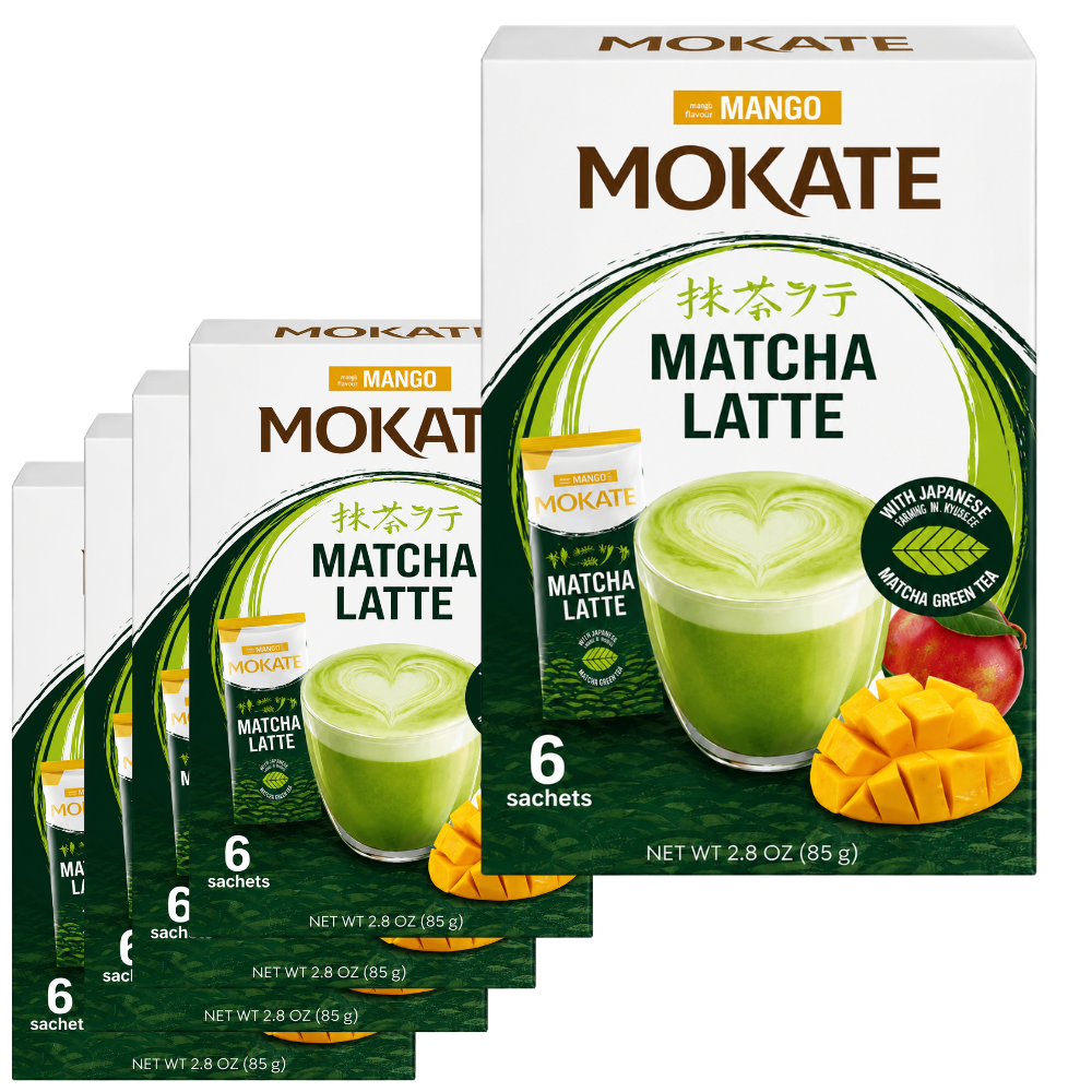 Mokate Matcha Mango Instant Latte Full Case - (30 Sachets)