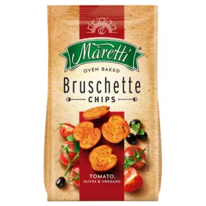 Maretti Luxury Italian Style Bruschette Chips - Tomato Olive & Oregano - 70g