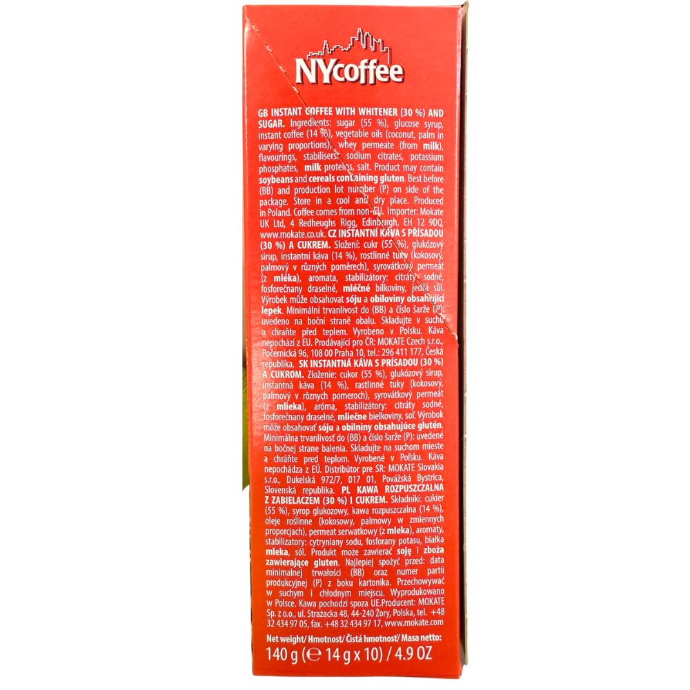 NY Coffee 3-in-1 Original Box - (10 Sachets) - Image 2