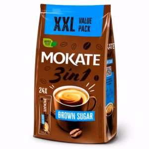 MOKATE 3-in-1 Classic Instant Coffee with Brown Sugar XXL Pack - (24 Sachets)