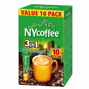 NY Irish Flavoured Instant Coffee 3-in-1 with Sugar – (10 Sachets)