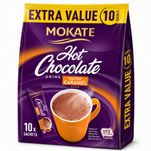 Mokate Salted Caramel Instant Hot Chocolate Bag - (10 Sachets)