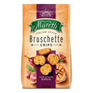 Maretti Luxury Italian Style Bruschette Chips - Slow Roasted Garlic Flavour - 70g