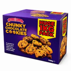 1KG Luxury Chunky Chocolate Cookies Bundle - Mis-shapes Box