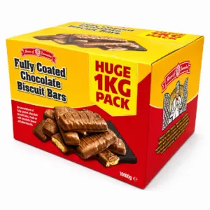1KG Fully Coated Chocolate Biscuit Bars Assortment Bundle - Miss-shapes, Whole, Part Biscuits